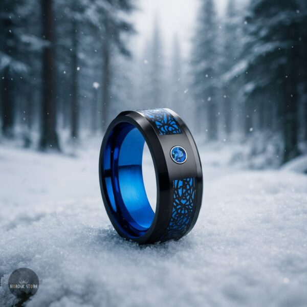 anneau viking du céleste Valhalla, cadeau homme et femme