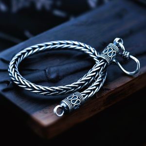 Bracelet viking de bravoure en argent