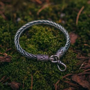 bracelet viking de bravoure en argent, cadeau