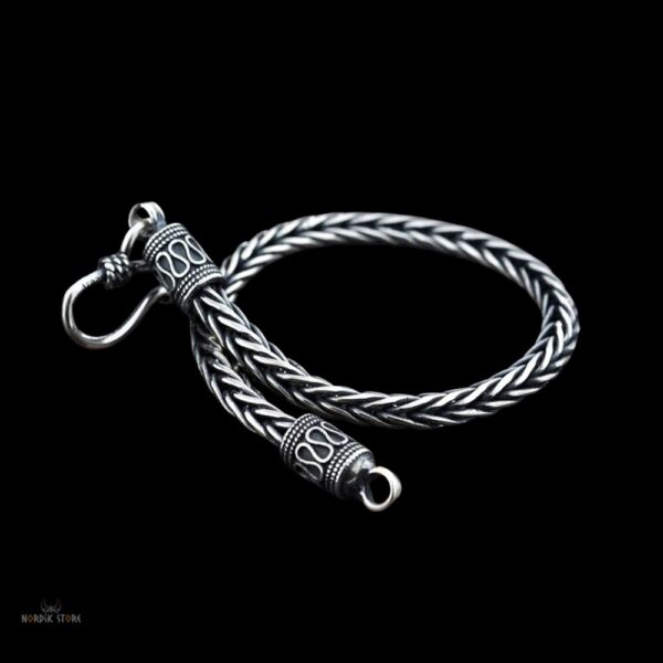 bracelet viking de bravoure en argent, cadeau homme