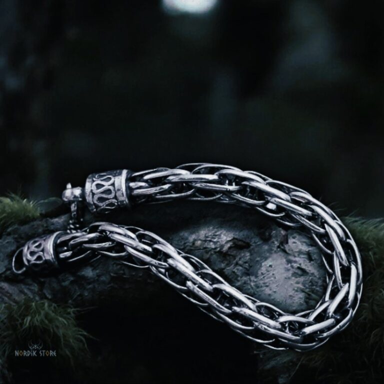 Bracelet viking du chef de clan en argent 925, cadeau