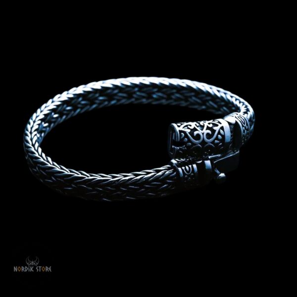 Bracelet viking Ragnar en argent 925 cadeau homme fetes noel
