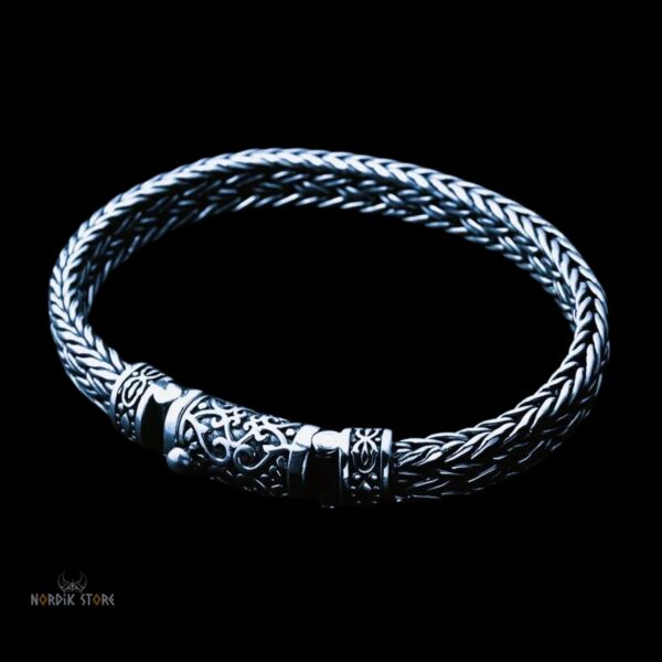 Bracelet viking Ragnar en argent 925 cadeau homme fetes