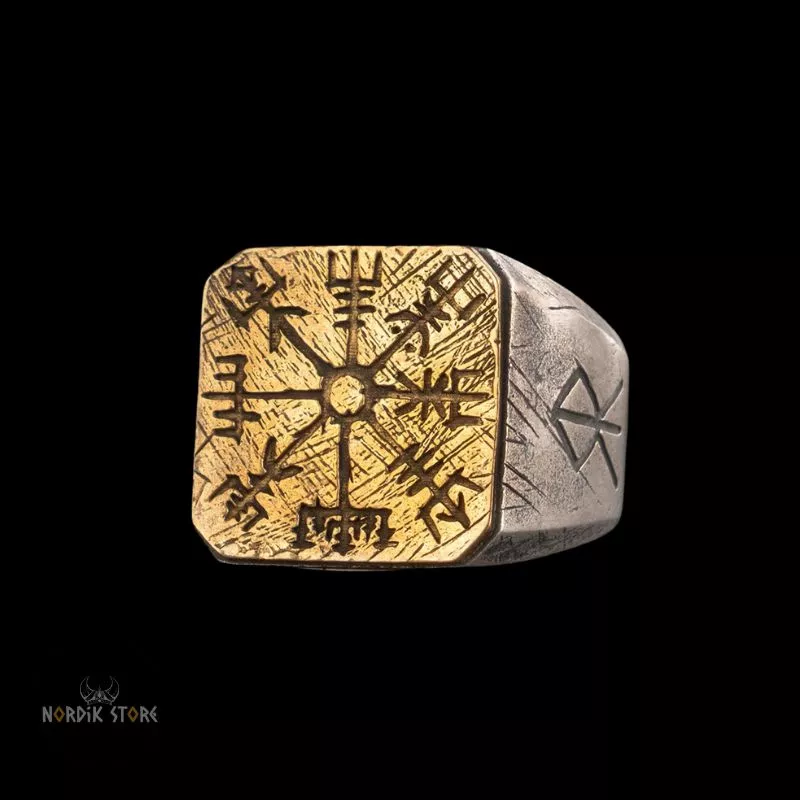 Chevalière viking les yeux d'Odin en argent 925