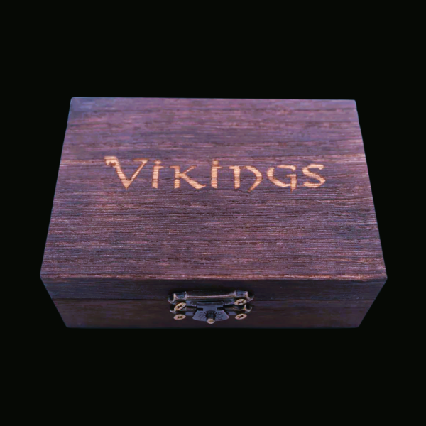 Coffret cadeau viking en bois pour bijou bracelet