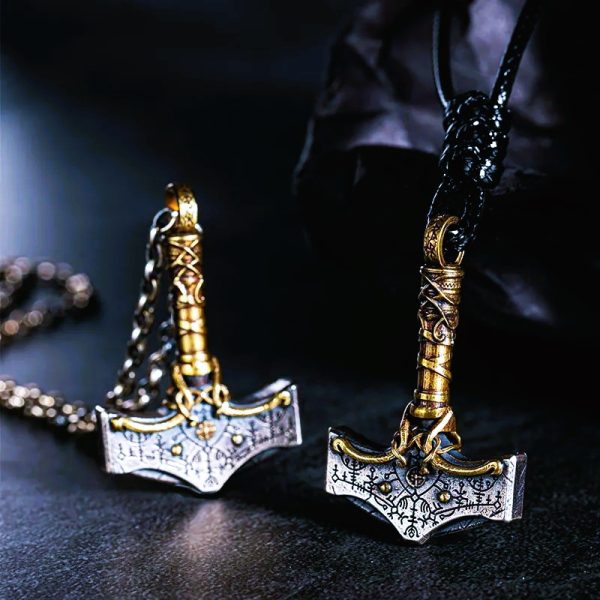 Colliers des rois vikings avec chaîne en argent ou en corde de cuir