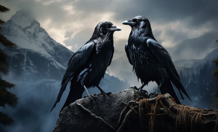 Hugin et Munin, les corbeaux d'Odin