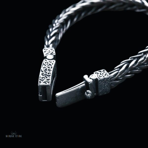 Fermoir bracelet viking le Jarl en argent 925 sterling, cadeau