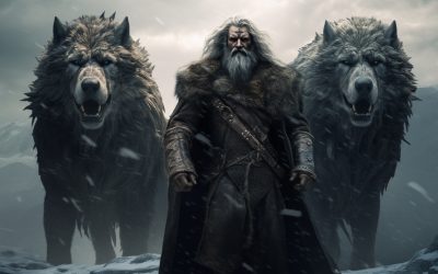 Geri et Freki – Loups Fidèles Compagnons d’Odin