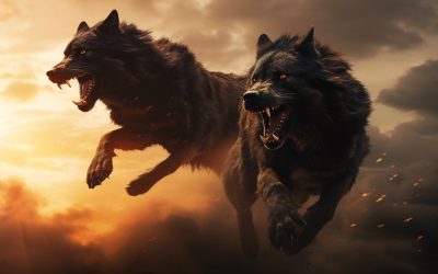 Sköll et Hati – Loups Géants dans la Mythologie Nordique