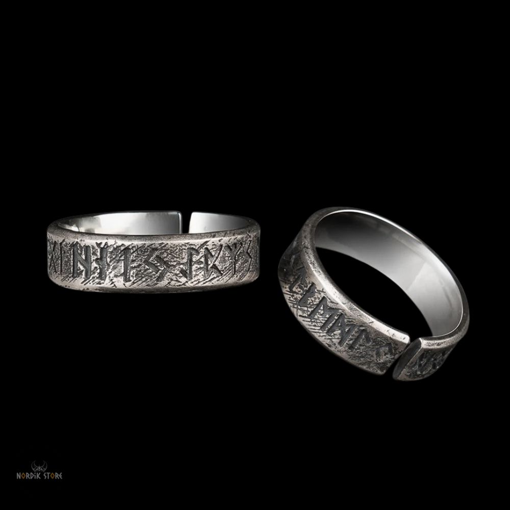 anneaux viking les Runes en argent, cadeaux