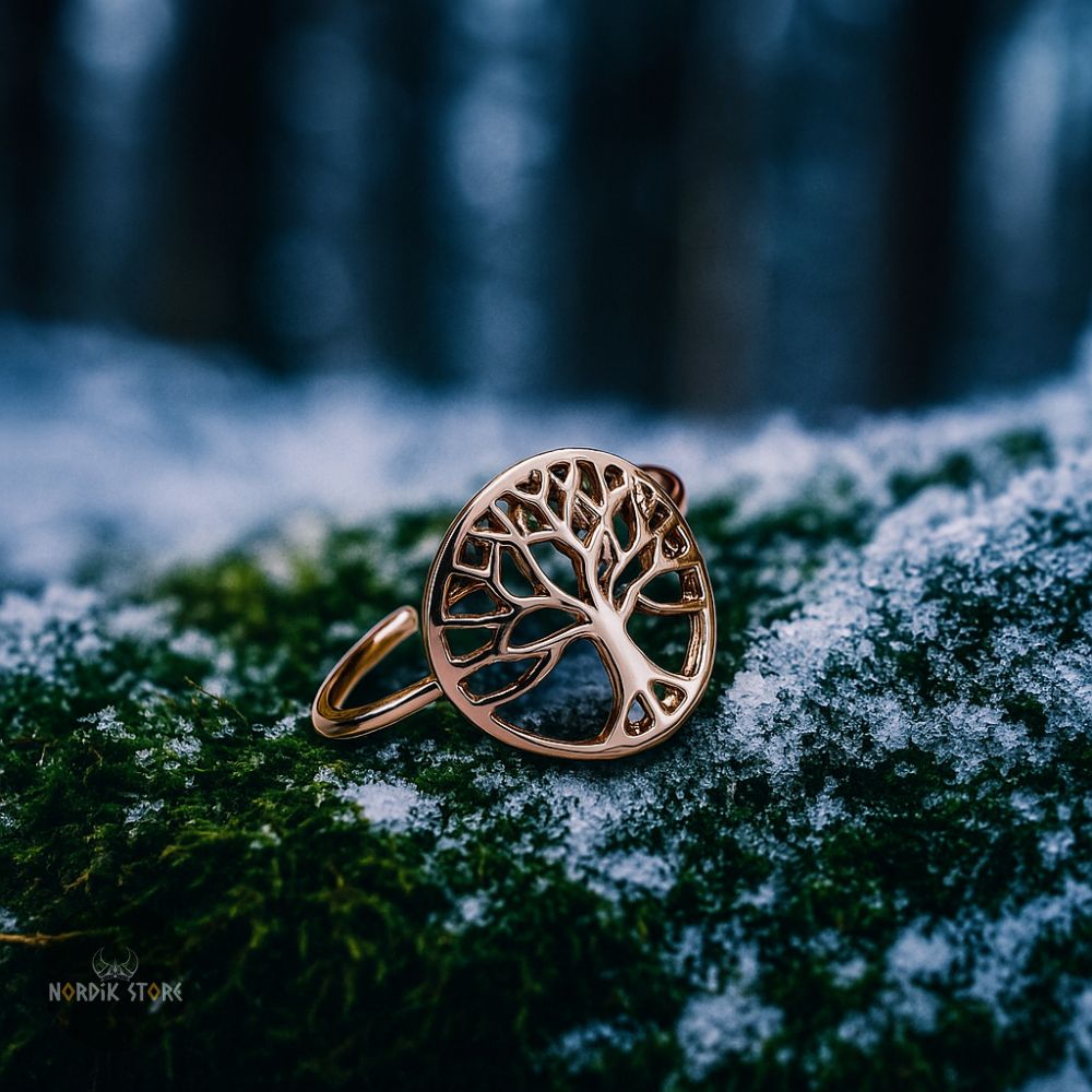 bague viking arbre de vie céleste, cadeau