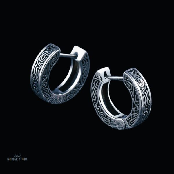 Boucles d'oreilles vikings Rán en argent 925, cadeau nordique homme femme, fetes