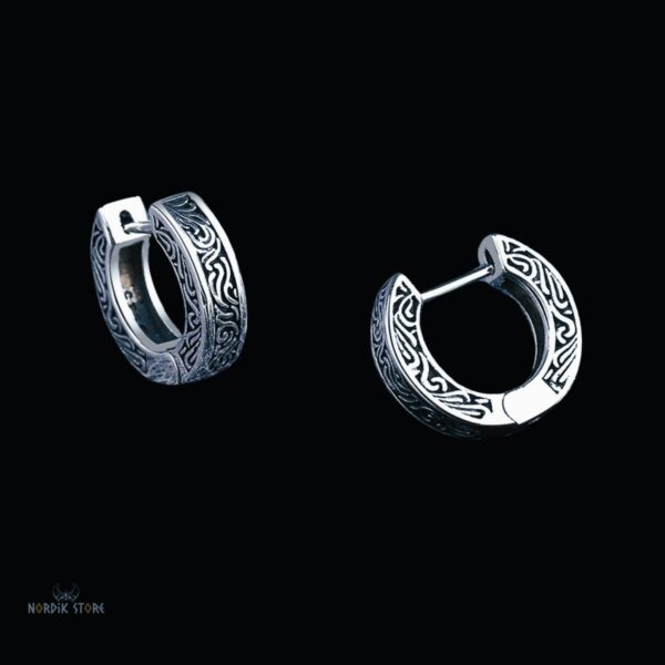Boucles d'oreilles vikings Rán en argent sterling 925, cadeau homme femme