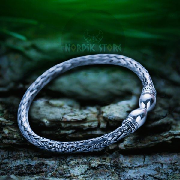 Bracelet des rois vikings en argent 999 cadeau pour homme ou pour femme