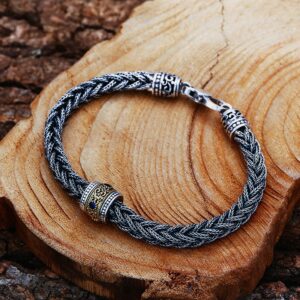 Bracelet viking royal en argent sterling