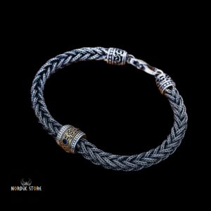 Bracelet viking royal en argent sterling, cadeau Noel