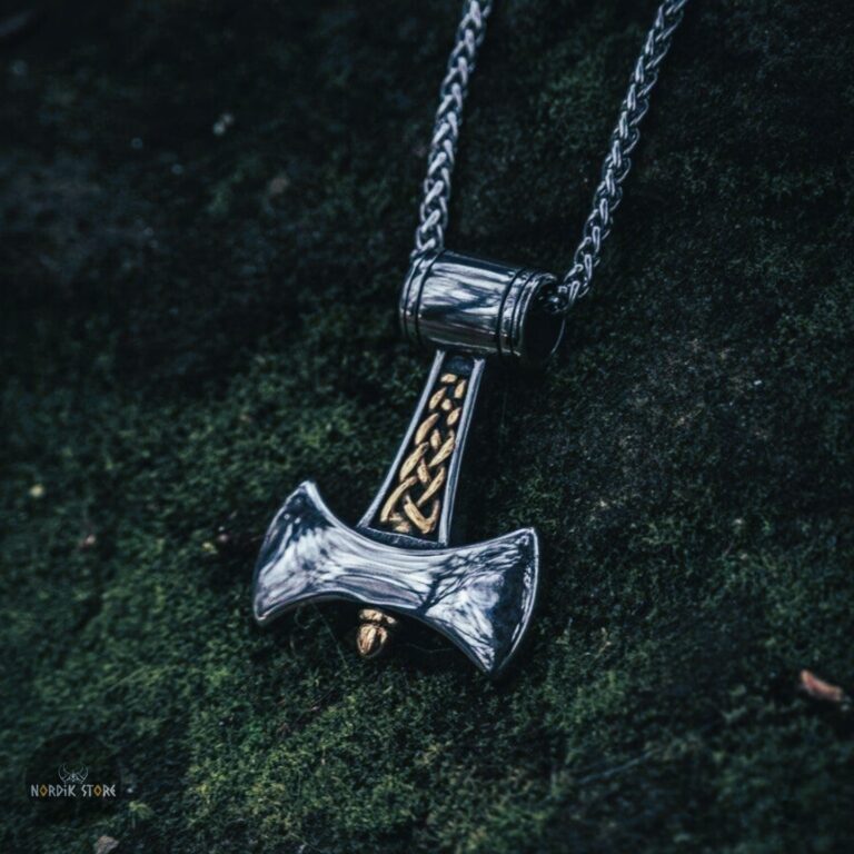 Collier viking le marteau magique de Thor or, cadeau