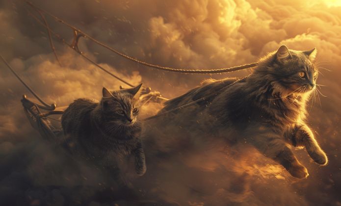 Thófnir et Högni, les deux chats de Freya