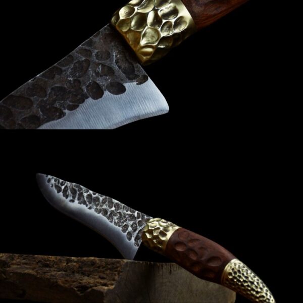 Couteau viking martelé en acier vanadium, cadeau accessoires de cuisine pour femme ou femme, fêtes noel