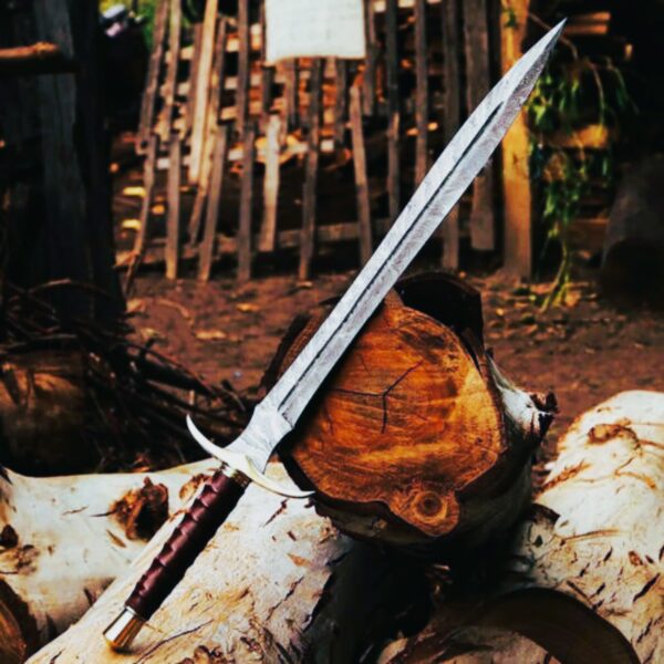 Épée viking Ulfberht forgée en acier de Damas, cadeau homme pour noel, anniversaire fetes