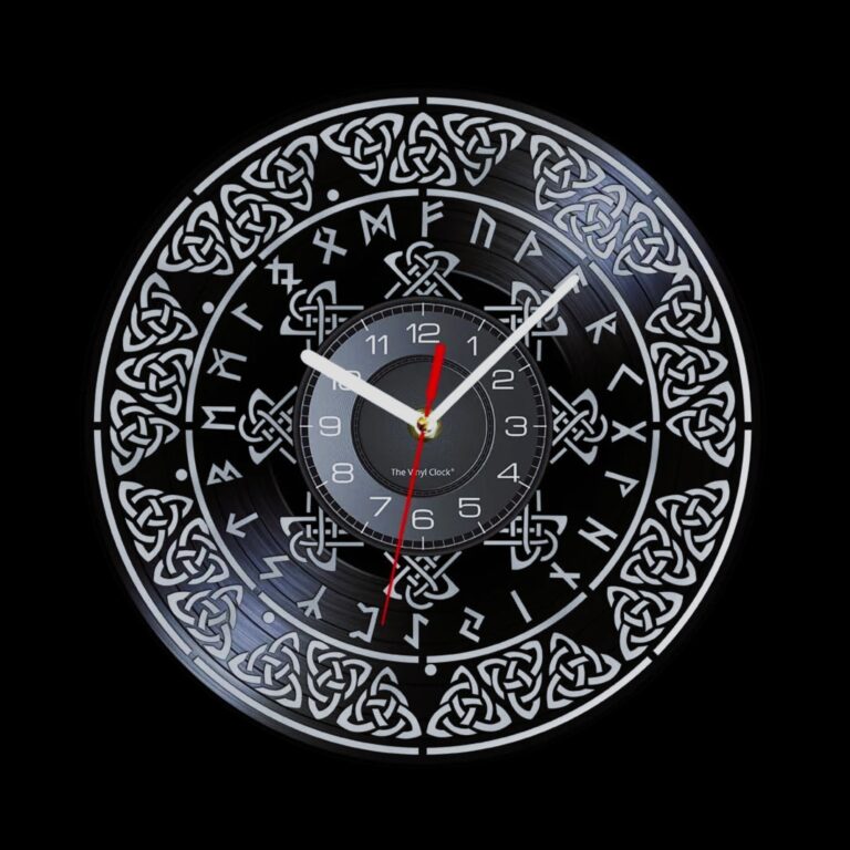 Horloge viking Triquetra, décoration maison, cadeau fêtes pour homme et femme