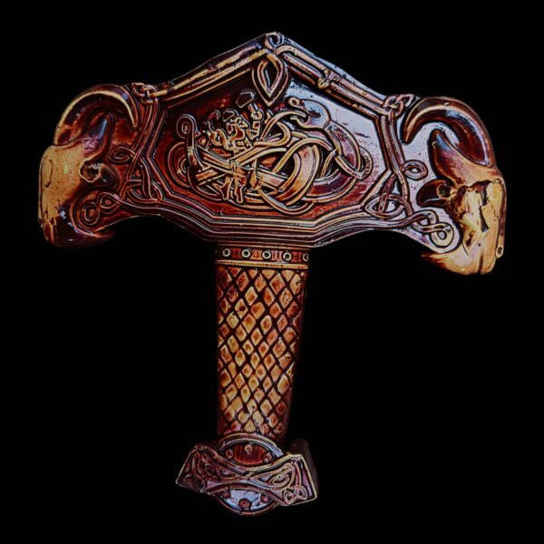 Marteau de Thor sculpté le Mjolnir en résine