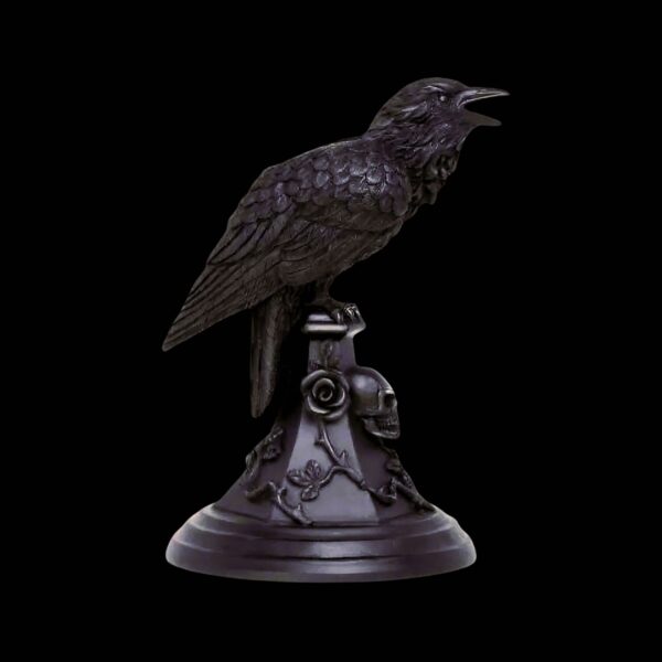 Porte-bougie corbeau viking Hugin ou Munin gothique en résine, cadeau pour homme ou femme