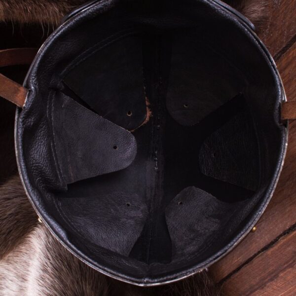 Rembourrage en cuir du Casque guerrier celtique en acier, arme décoration réplique cadeau