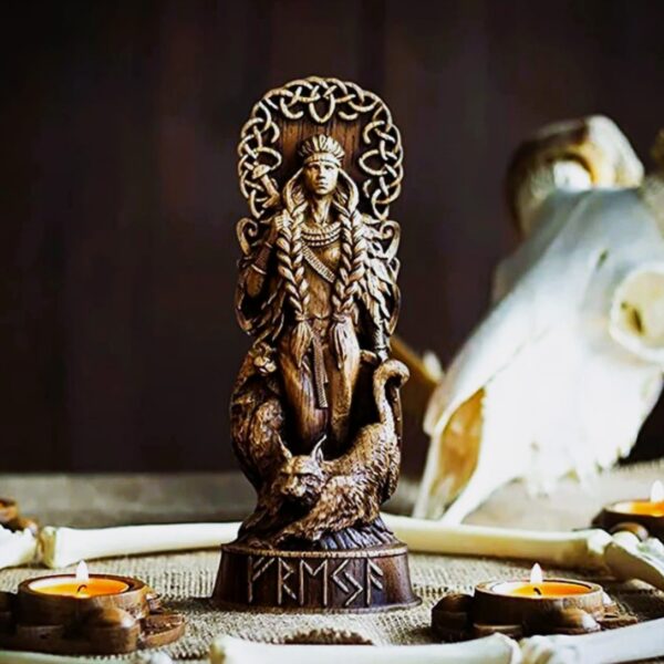 Statue viking de la déesse Freya en résine, cadeau de décoration pour homme et femme