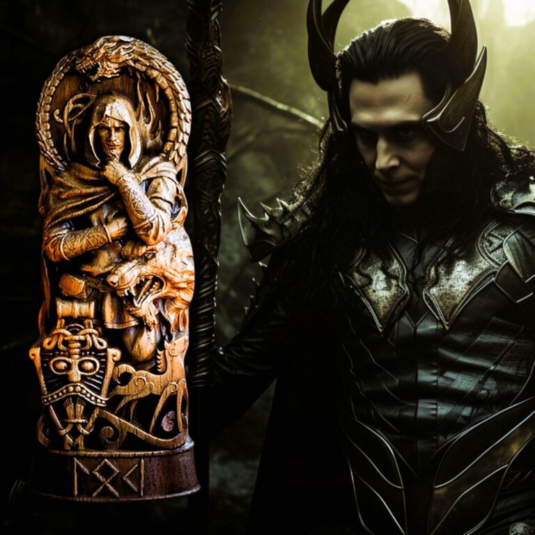 Statue viking du dieu Loki , cadeau de décoration