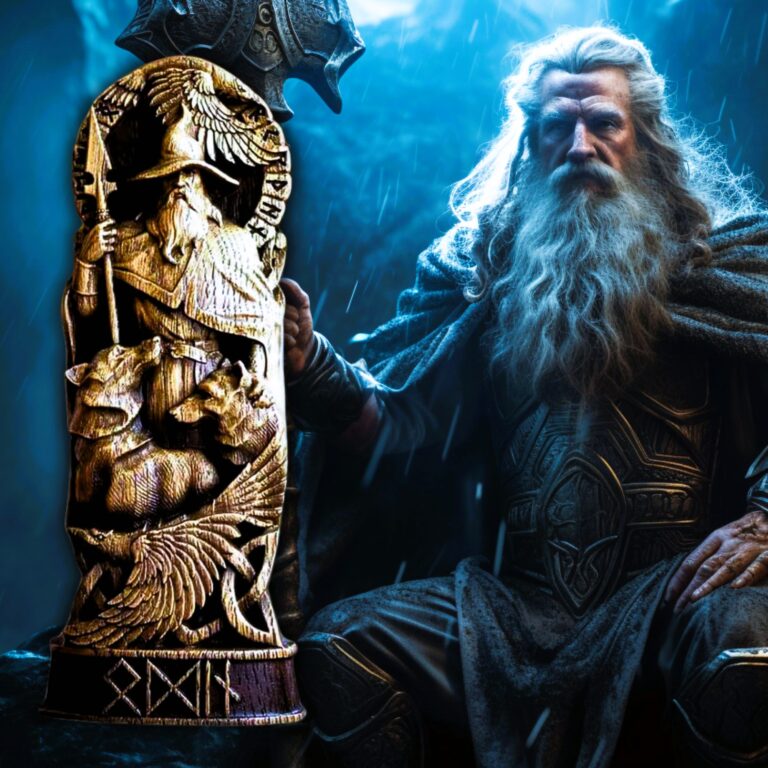 Statue viking du dieu Odin, cadeau de décoration