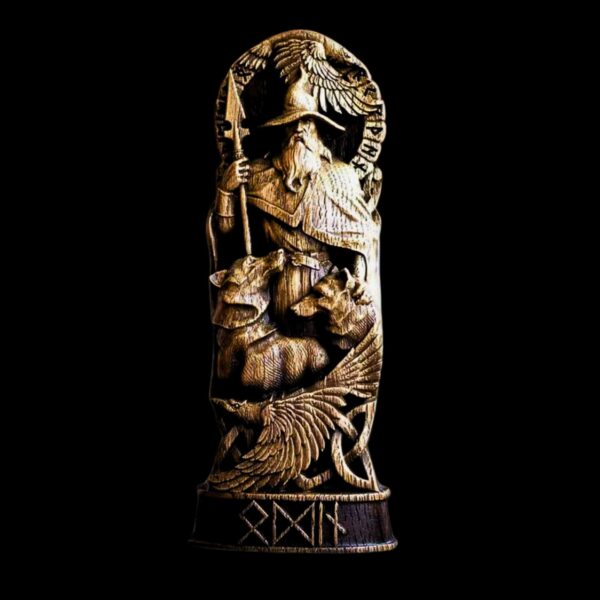 Statue viking du dieu Odin en résine, cadeau de décoration