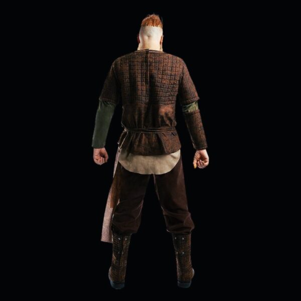 Dos du déguisement viking complet Floki, vetement accessoires, cadeau costume homme, cosplay fêtes, anniversaire, soirée