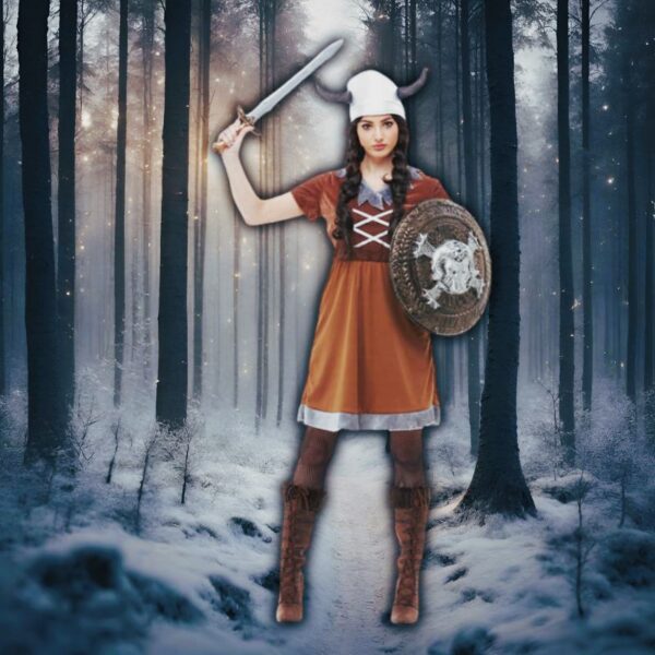 Déguisement guerrière viking femme, cadeau fêtes