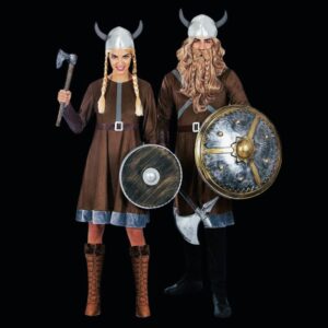 Déguisements chefs de clan, les jarls viking, femme homme, couple cadeau fêtes anniversaire soirée déguisée