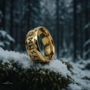 anneau viking la magie des runes Futhark, cadeau