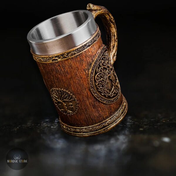 Chope viking arbre Yggdrasil, cadeau homme, anniversaire, noel