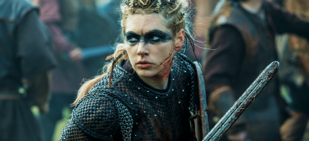 Lagertha guerrière dans la série Vikings