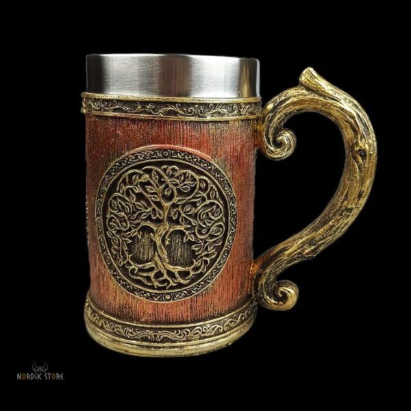 Mug chope viking arbre Yggdrasil, cadeau homme, ados, anniversaire, noel