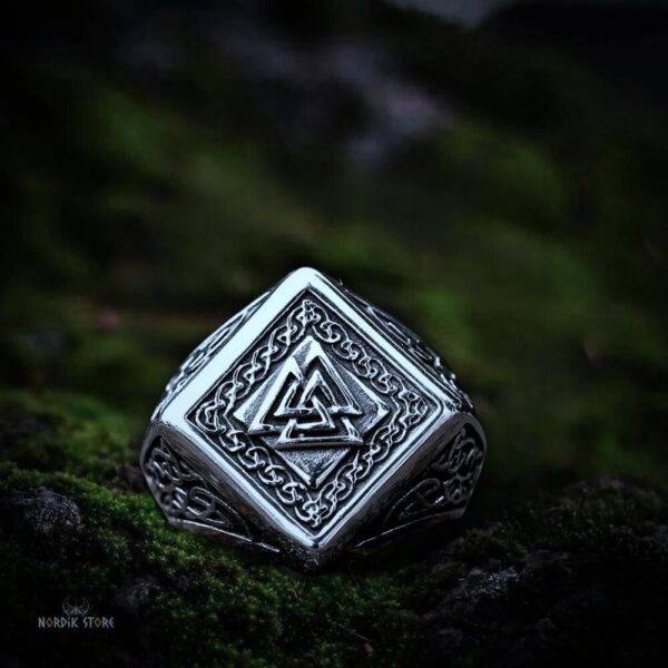 Bague viking pouvoir du Valknut, cadeau homme