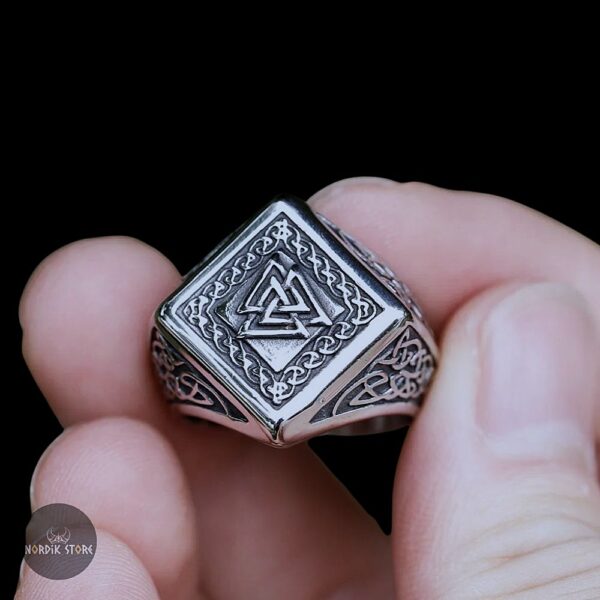 Bague viking pouvoir du Valknut, cadeau homme pour Noel, anniversaire