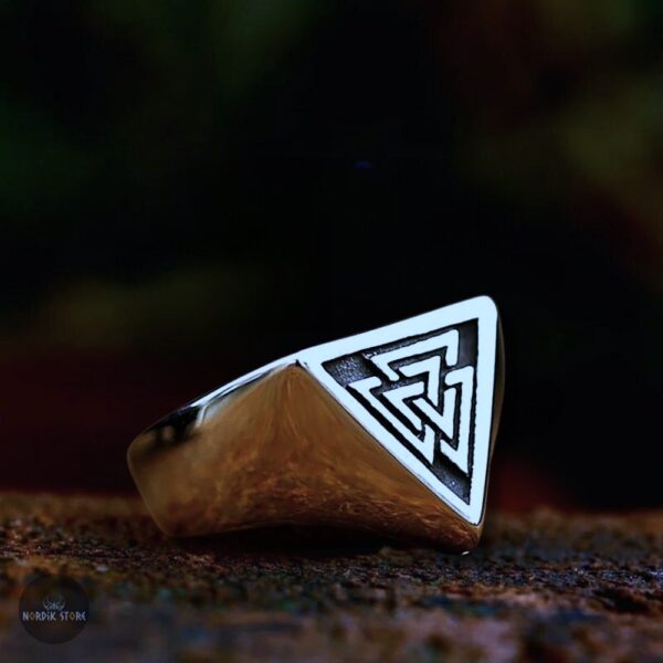 Bague viking Valknut du courage en acier inoxydable, cadeau homme