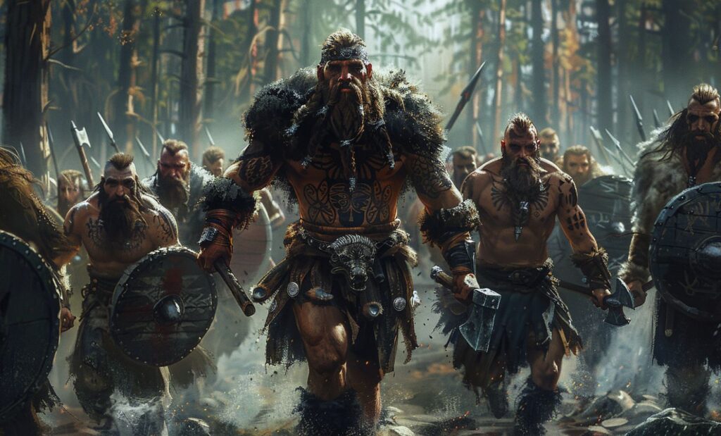 Les berserkers vikings guerrier fauve à la peau ours