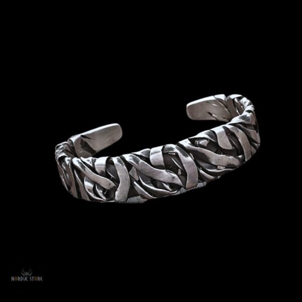 Bracelet viking Bjorn Côtes-de-Fer en acier inoxydable, cadeau homme