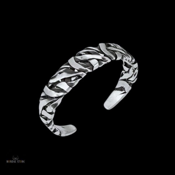 Bracelet viking Bjorn Côtes-de-Fer en acier inoxydable, cadeau homme pour les fêtes