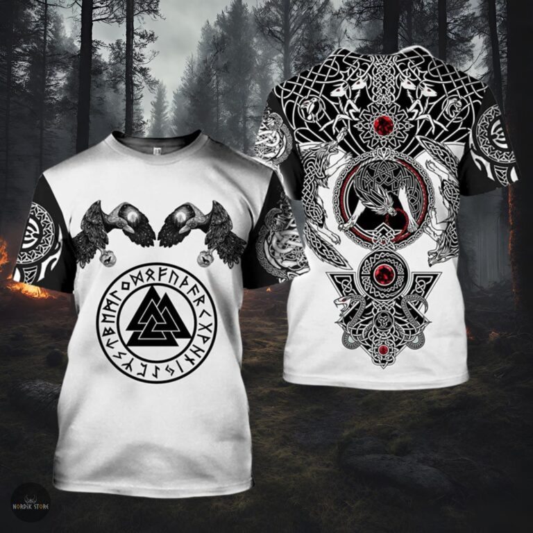 T-shirt viking le Valknut cadeau pour homme et ados, Noël, anniversaire