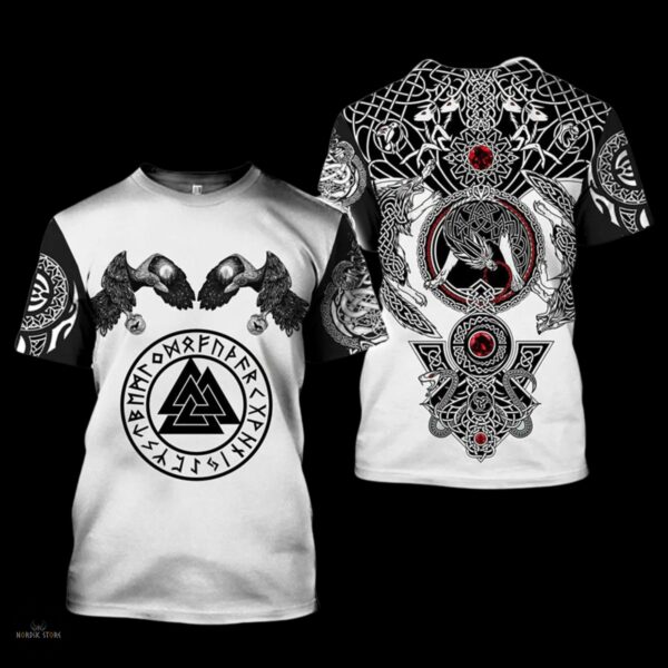 T-shirt viking le Valknut en polyester, cadeau pour homme et ados, Noël, anniversaire