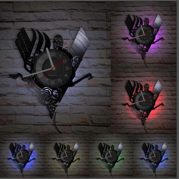 horloge viking à quartz et led Ragnar Lothbrok, cadeau fêtes de noël