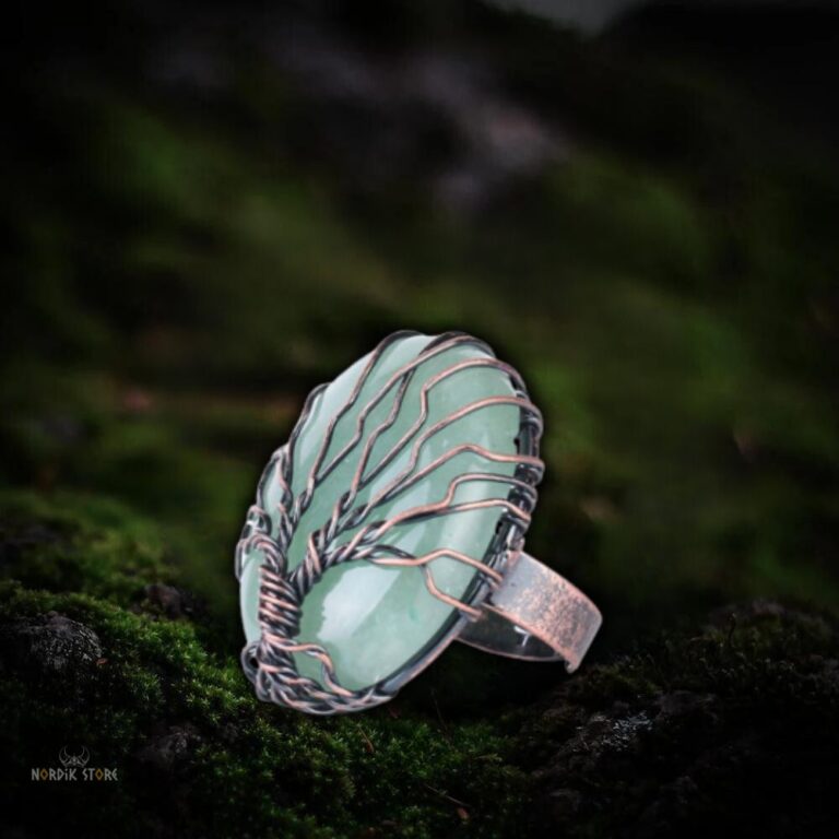 Bague viking sagesse d'Yggdrasil, cadeau femme